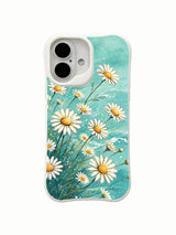 Turquoise Whisper pattern on an iPhone 16 Pro Max case