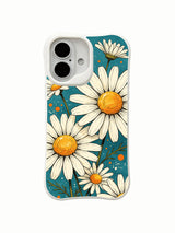 Warm Floral Vibes art by Mira Bloomwell on this PhoneCasing iPhone 16 Plus Case, a unique and charming design.