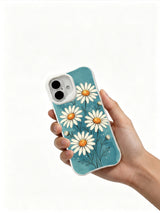 Love-note floral artwork on an iPhone 16 Pro Max case