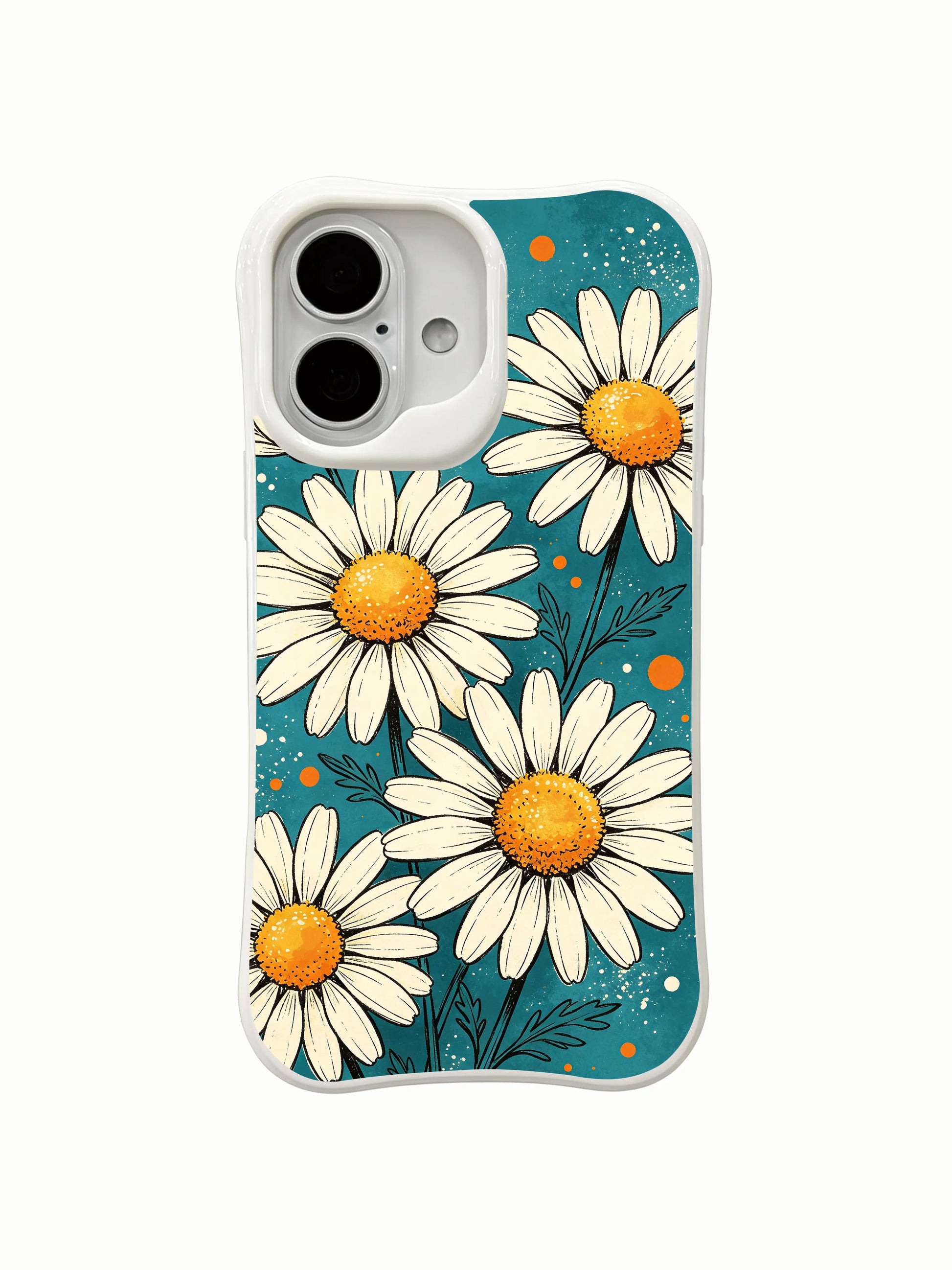 Whimsical Sunshine Bloom illustration on this PhoneCasing iPhone 16 Plus Case, crafted with durable anti-drop protection.