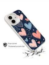 Secret Thoughts Heart pattern on an iPhone 16 Plus case