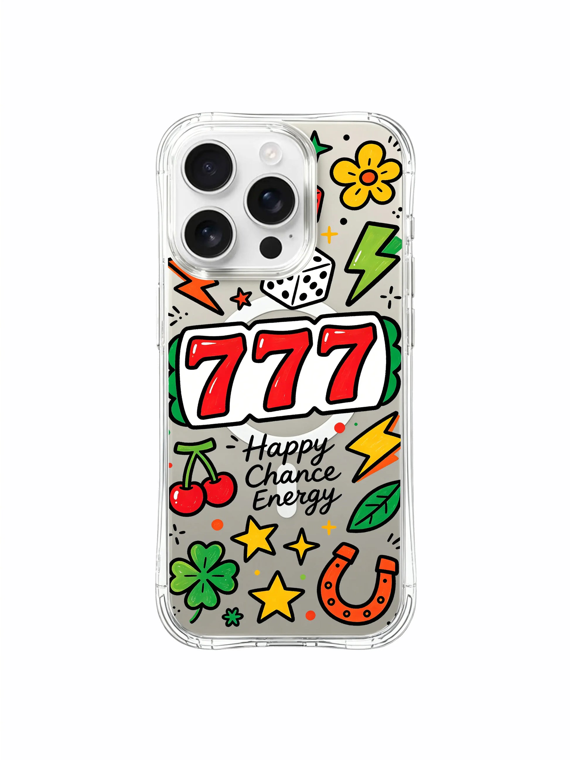 PhoneCasing iPhone 16 Pro Max - Shockproof Lucky Quote Cover, MagSafe Compatible