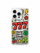 Retro Omens pattern içeren iPhone 16 Pro Max kılıfı