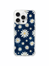 PhoneCasing iPhone 16 Pro Max Case showcasing the exclusive Deep Ocean daisy art by Daisy Vale, a unique wearable art case made for iPhone 16 Pro Max users.