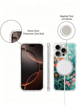 PhoneCasing Artist Designed Coastal Poppy Garden iPhone 16 Pro Max Case, Aurora Bloom’s exclusive illustration of a seaside wildflower meadow.