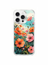 PhoneCasing Aurora Bloom Coastal Floral Whimsy iPhone 16 Pro Max Case, a magical pattern of flowers that echo the rhythm of the tide.