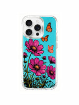 Blue Sky Butterflies artwork on an iPhone 16 Pro Max case