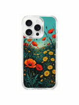Bold poppy artwork on an iPhone 16 Pro Max case