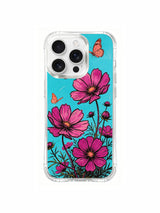 Botanical pop-art butterflies on an iPhone 16 Pro Max case