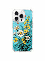 PhoneCasing breezy summer floral design on an iPhone 16 Pro Max Case, featuring daisies and butterflies in a bright, carefree coastal style.