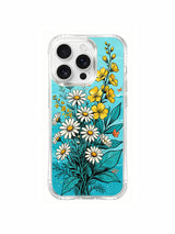 PhoneCasing daisies by the tide art on an iPhone 16 Pro Max Case, a whimsical design where flowers meet the calm sea.