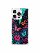 PhoneCasing fantasy butterfly canyon illustration on an iPhone 16 Pro Max Case, a portal to a magical world of color and freedom.