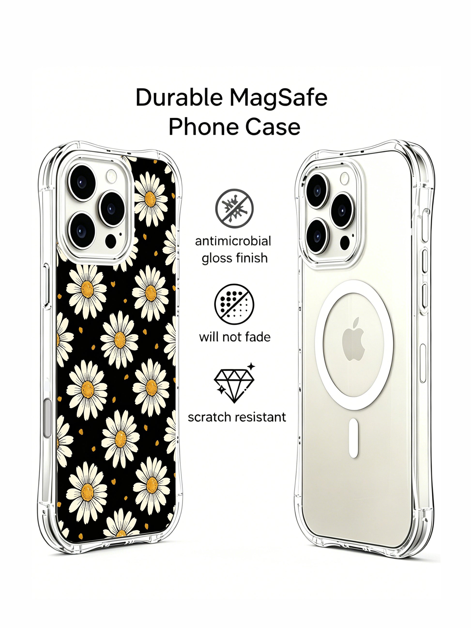 PhoneCasing iPhone 16 Pro Max Case with the late-night-inspired daisy design, part of Daisy Vale’s Moody Sweet collection for a calm, comforting vibe.