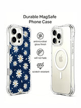 PhoneCasing iPhone 16 Pro Max Case with the ocean breeze daisy design, hand-drawn by Daisy Vale to capture the quiet magic of summer nights by the sea.