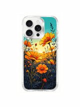PhoneCasing Orange Poppy Sunset iPhone 16 Pro Max Case, bold blooms that glow like the setting sun.