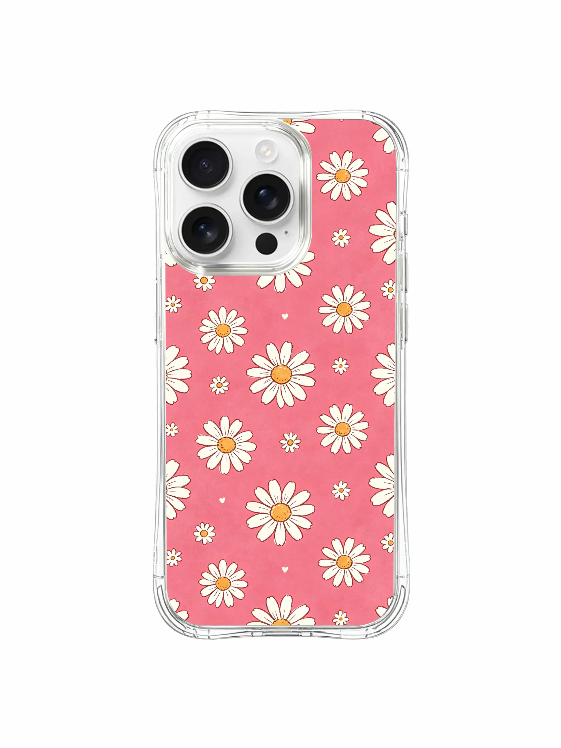 PhoneCasing iPhone 16 Pro Max Case featuring the playful pink daisy aesthetic by Daisy Vale, a cheerful floral print that brings girlish charm to your device.