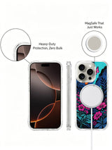  PhoneCasing secret valley butterfly design on an iPhone 16 Pro Max Case, a dreamlike portal to an unknown world filled with flowers and wings.