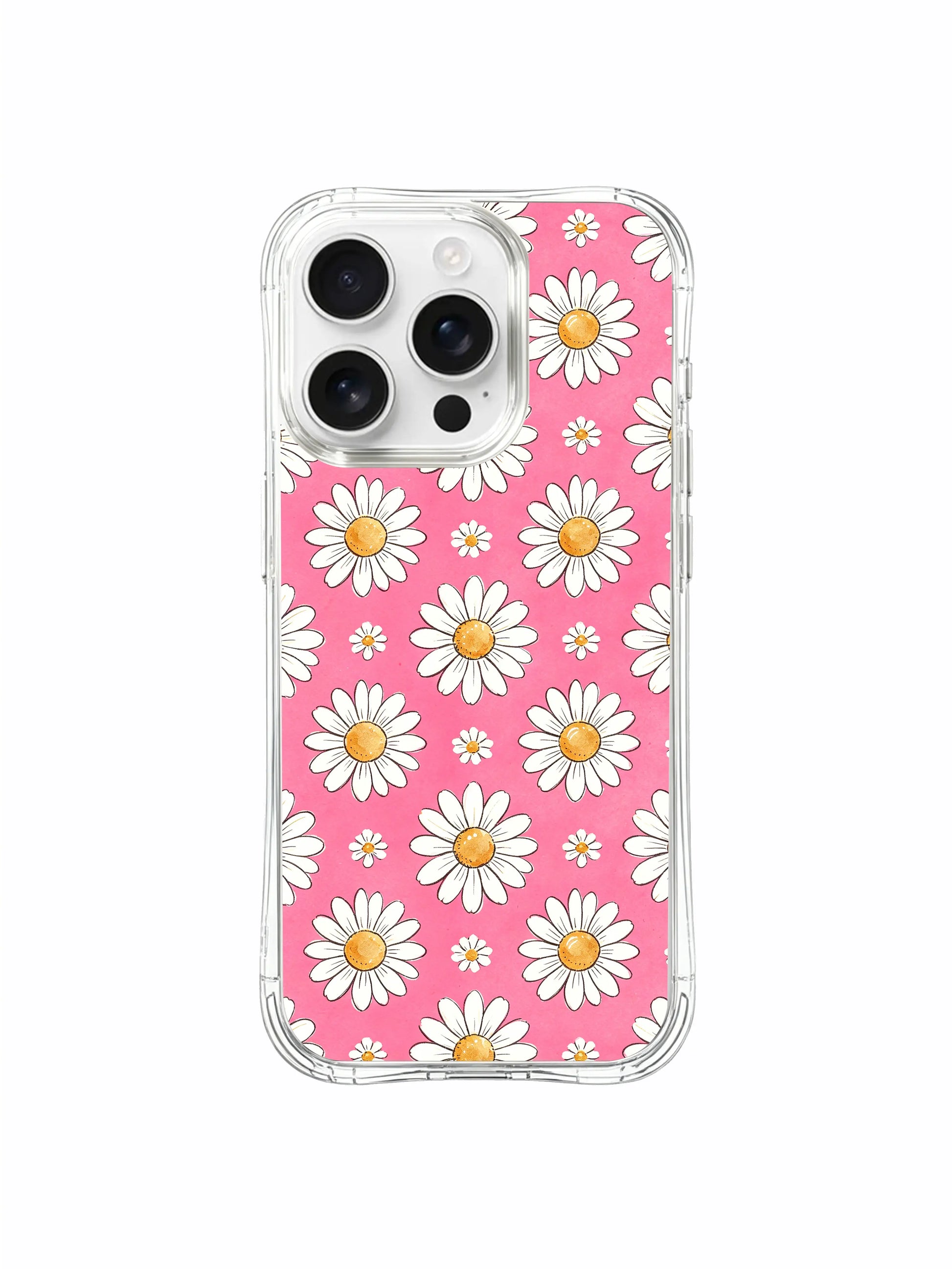 PhoneCasing iPhone 16 Pro Max Case featuring the soft pink daisy art from Daisy Vale, a cheerful floral design that brings gentle joy to your device.