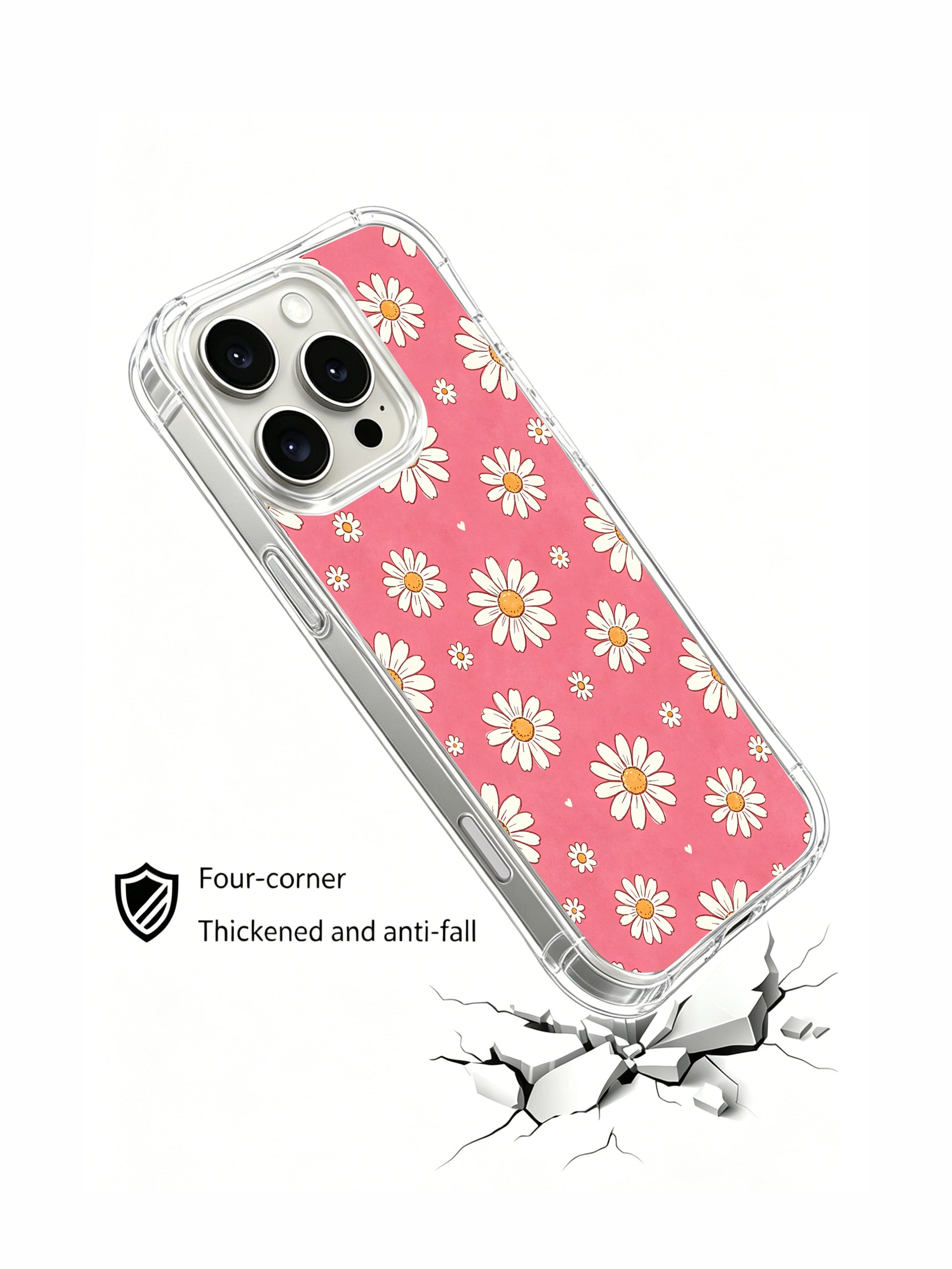 PhoneCasing iPhone 16 Pro Max Case with the sweet, upbeat-inspired daisy design, part of Daisy Vale’s Playful Joy collection for a lighthearted vibe.