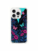  PhoneCasing vibrant butterfly escape art on an iPhone 16 Pro Max Case, a symbol of freedom and adventure in a hidden floral world.