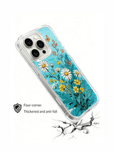 PhoneCasing beachside daisy bouquet illustration on an iPhone 16 Pro Max Case, a soft, breezy piece that captures the feeling of a summer shoreline