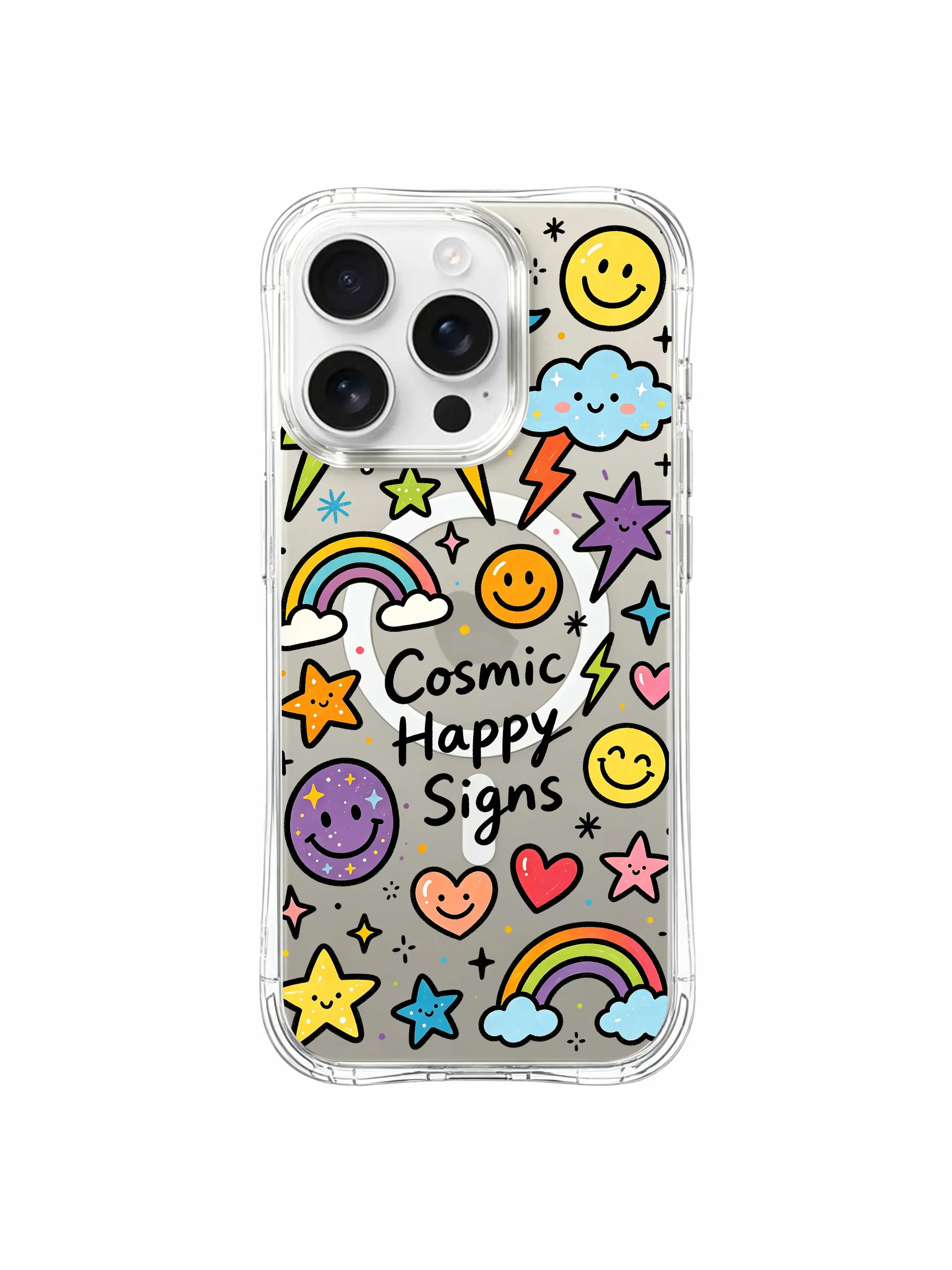 PhoneCasing iPhone 16 Pro Max MagSafe Case - Whimsical Cosmic Pattern, Protective