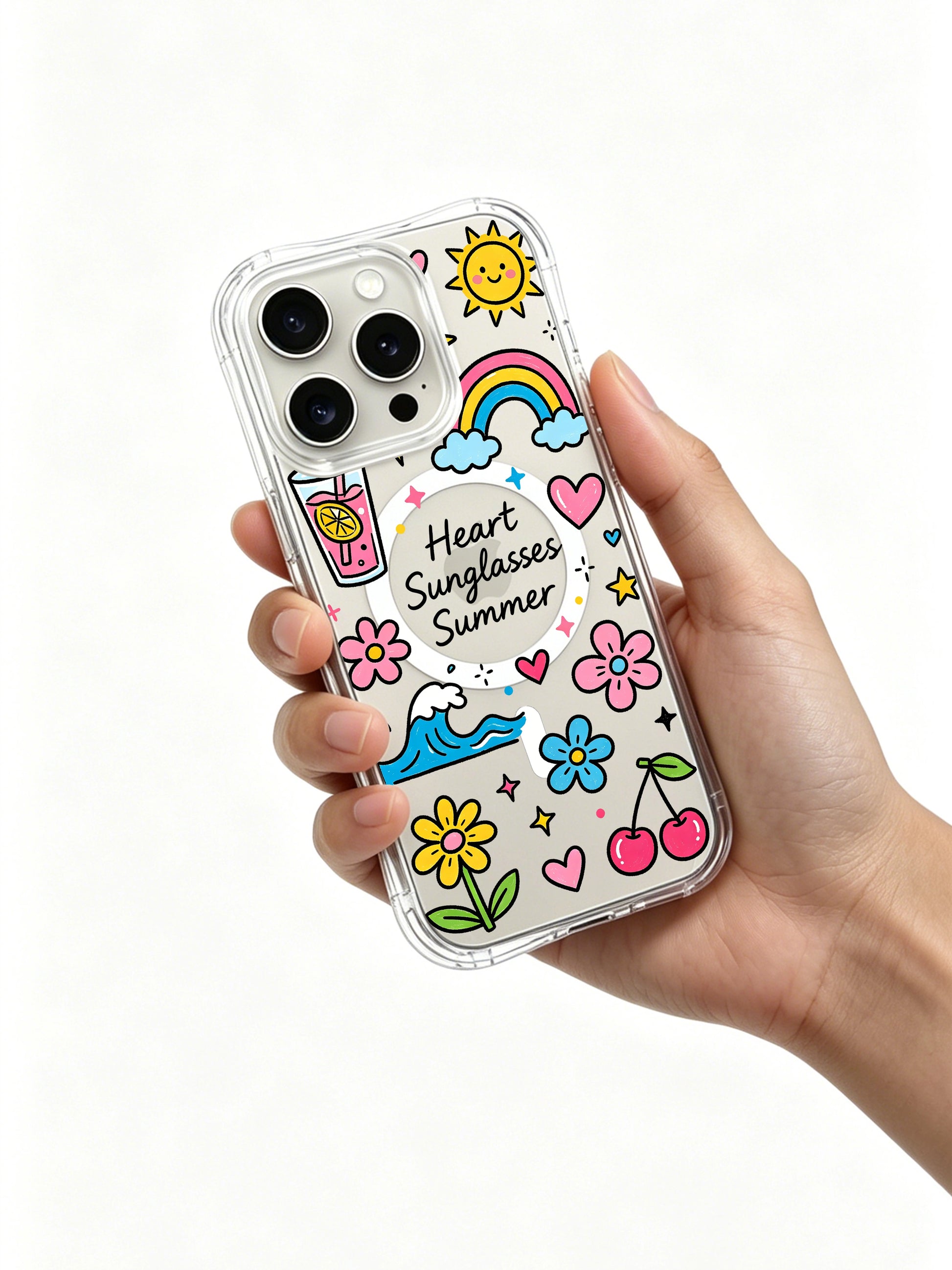 PhoneCasing iPhone 16 Pro Max - Anti-Yellowing Summer Quote Cover, MagSafe Ready