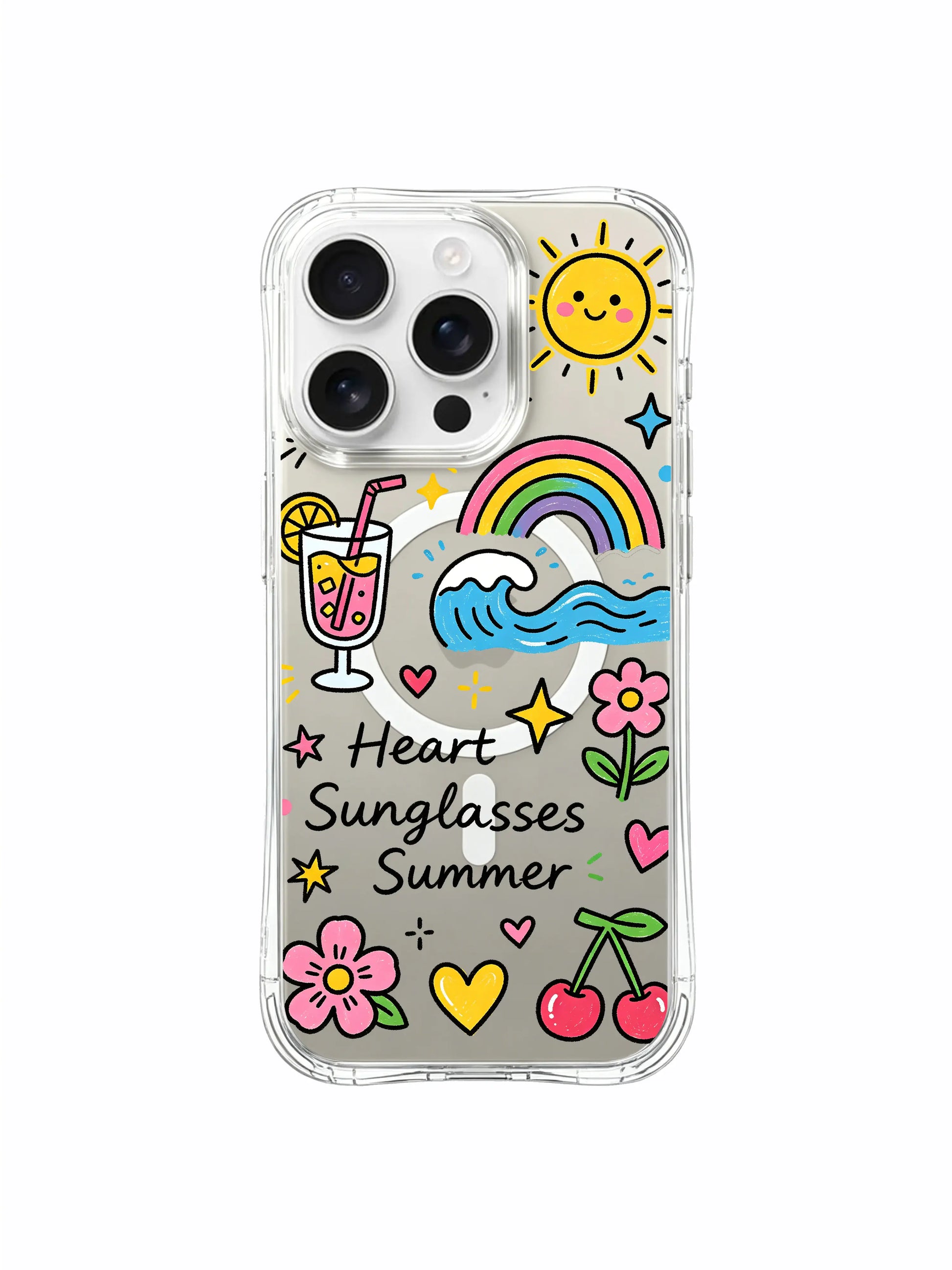 PhoneCasing iPhone 16 Pro Max MagSafe Case - Whimsical Summer Pattern, Protective