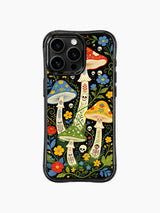 Mushroom Forest With Spirit Fairies artwork on an iPhone 16 Pro Max case