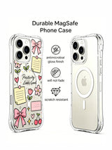 Pink Bow Positivity görseli galeri görünümü 3 içeren iPhone 16 Pro Max kılıfı