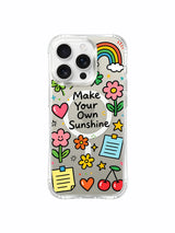 PhoneCasing iPhone 16 Pro Max shockproof slim MagSafe protective cover, Make Your Own Sunshine doodle art for anyone who embraces self-confidence and creates their own light each day