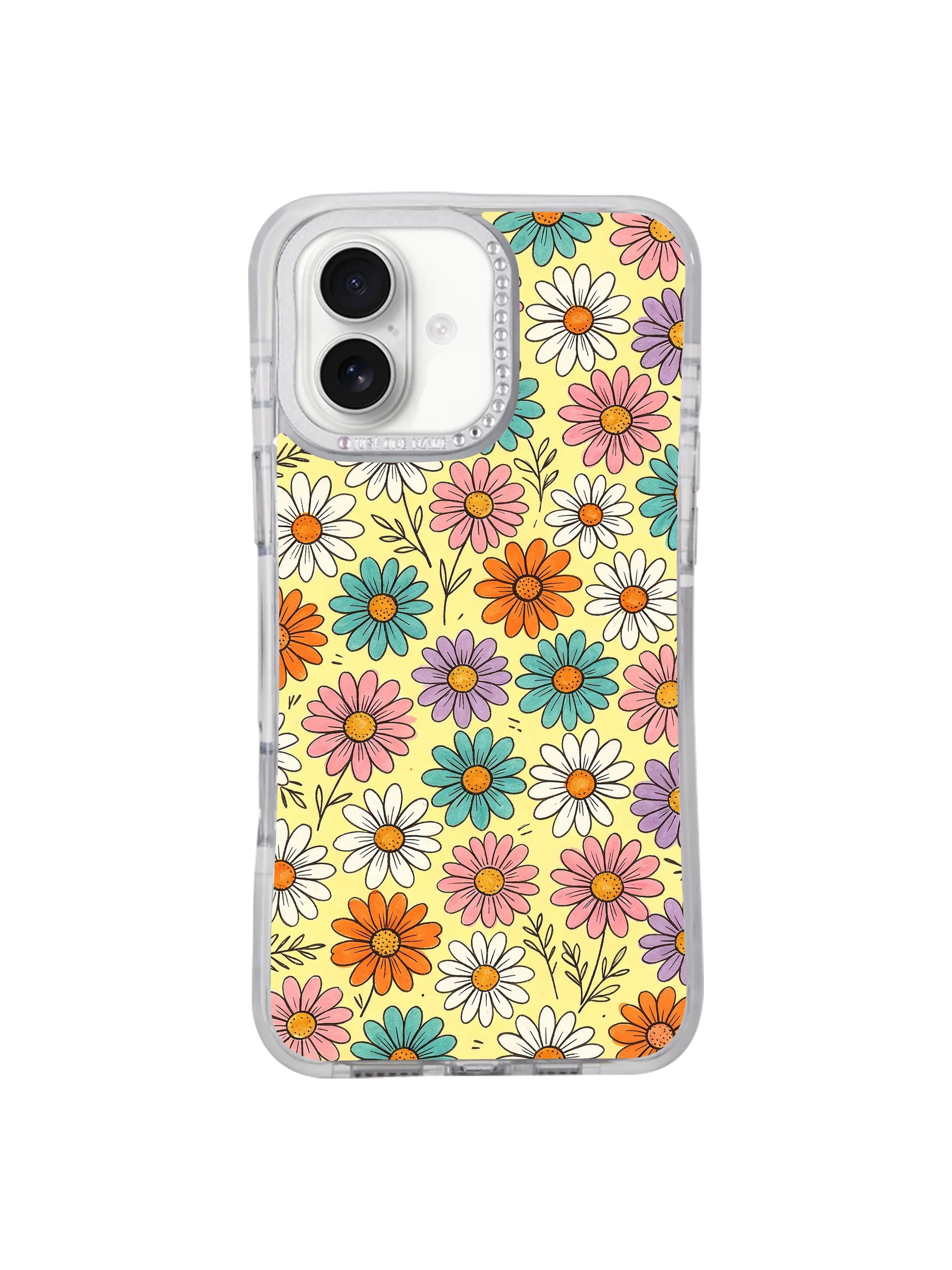 Cheerful gift-ready optimistic spring-themed Buttercream Color Bloom iPhone 17 casing, joyful hopeful mixed pastel daisy design premium shockproof PhoneCasing shell for iPhone 17.
