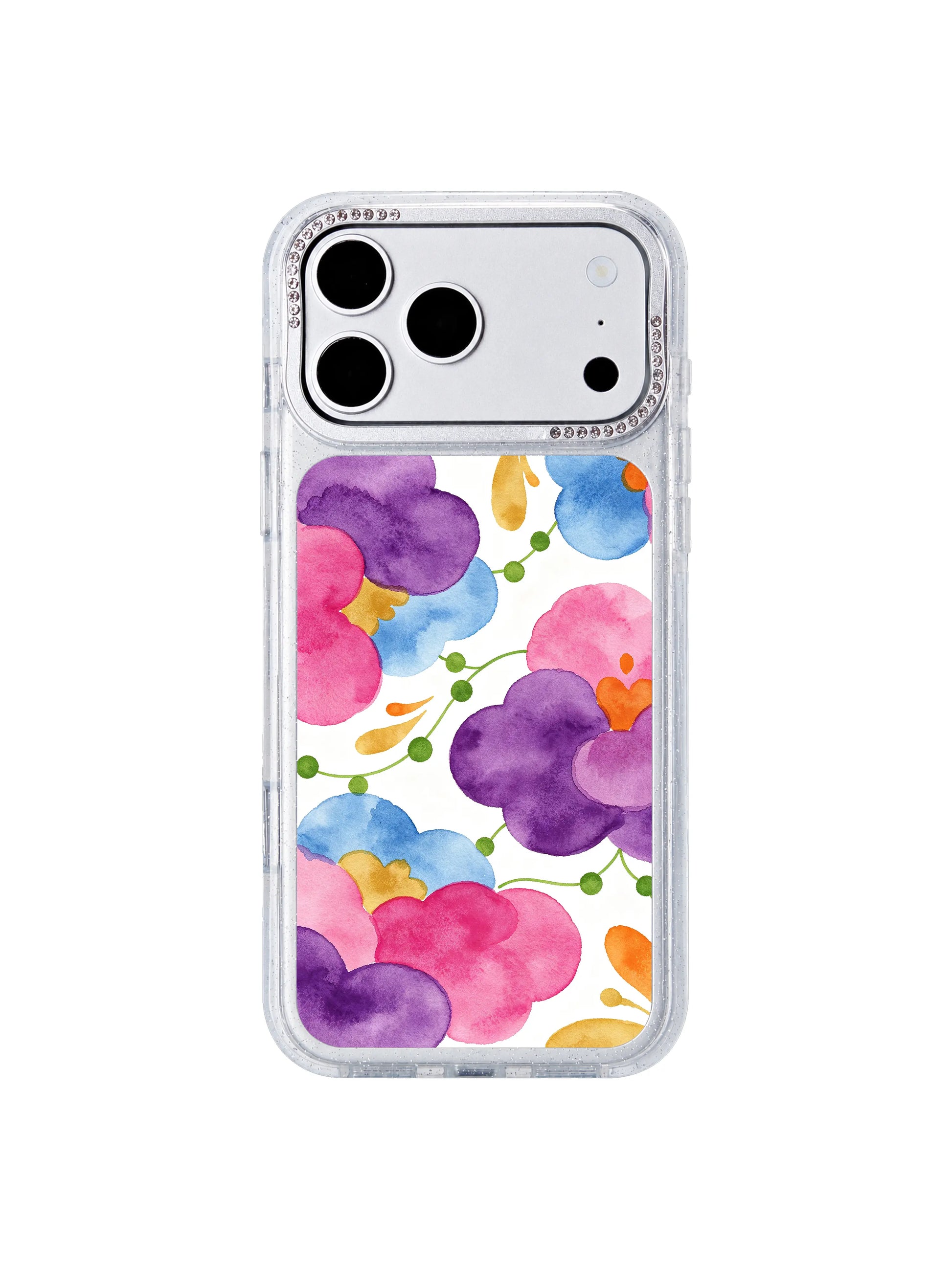 Abstract floral dot PhoneCasing iPhone 17 Pro Max casing with vibrant candy neon color palette feminine design