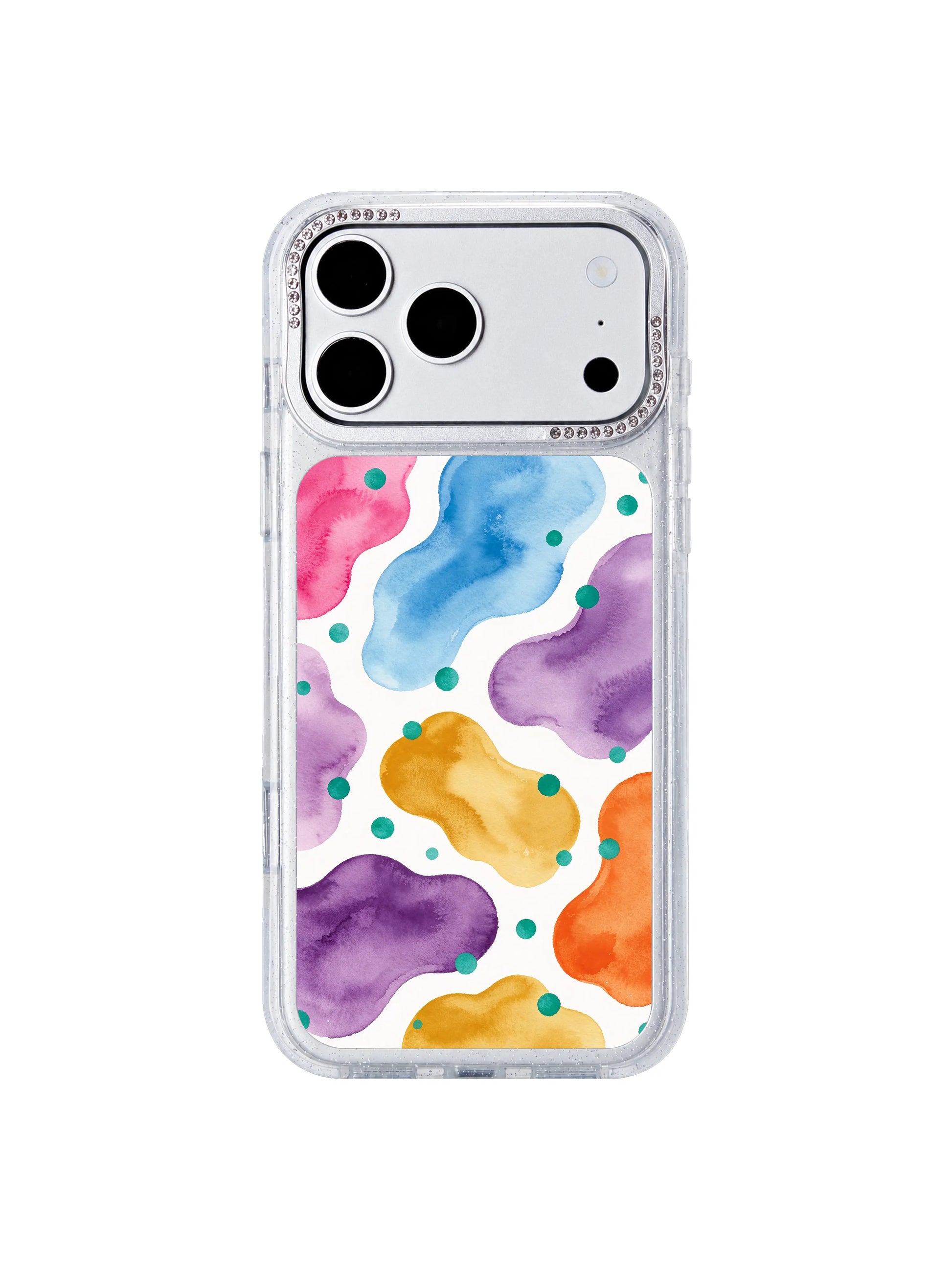 California crafted art PhoneCasing iPhone 17 Pro Max case featuring Lila Marrow candy polka dot garden premium print