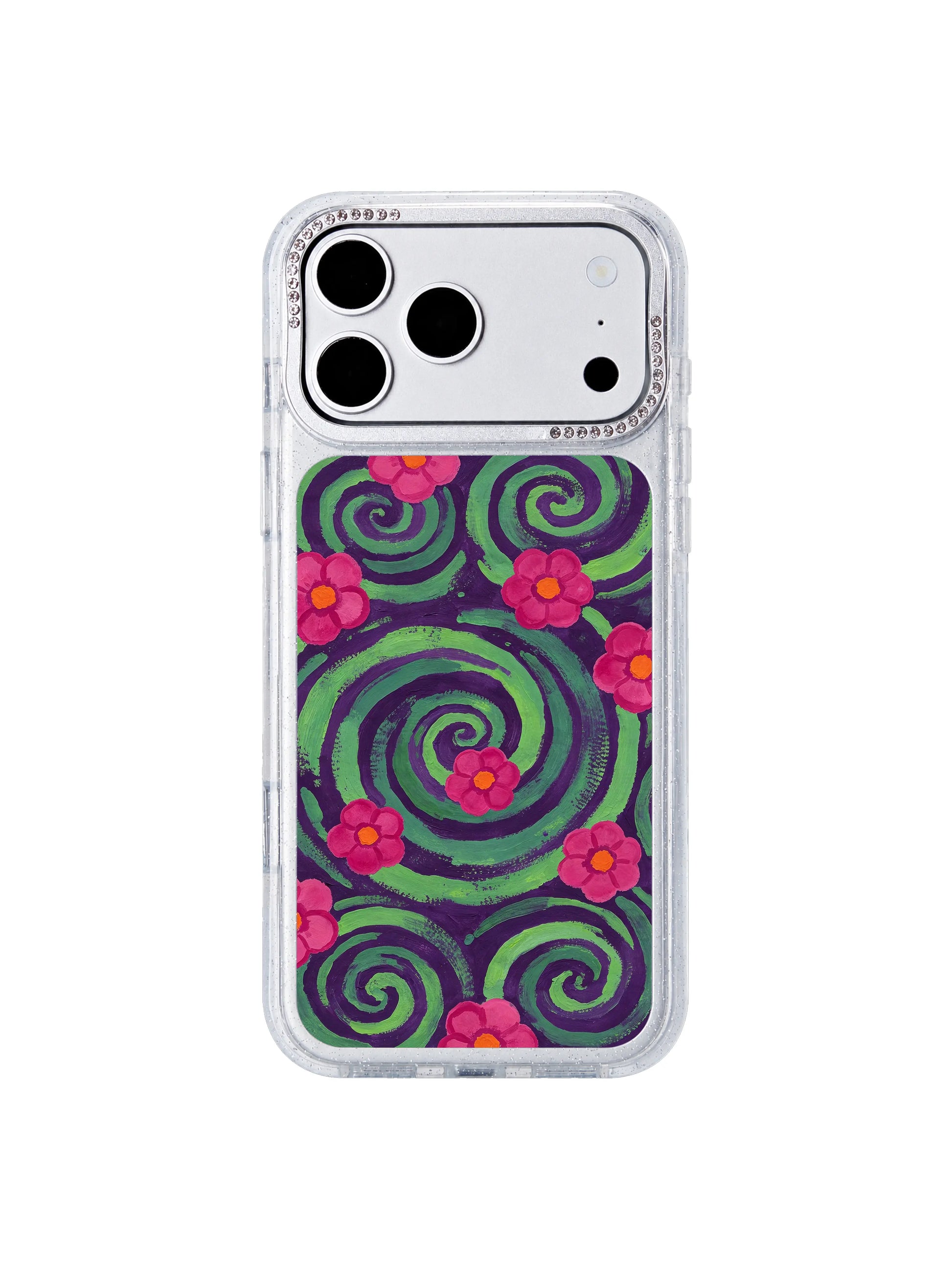 Calm focus bloom PhoneCasing iPhone 17 Pro Max casing quiet calm focus visual vibe daily study commute friendly