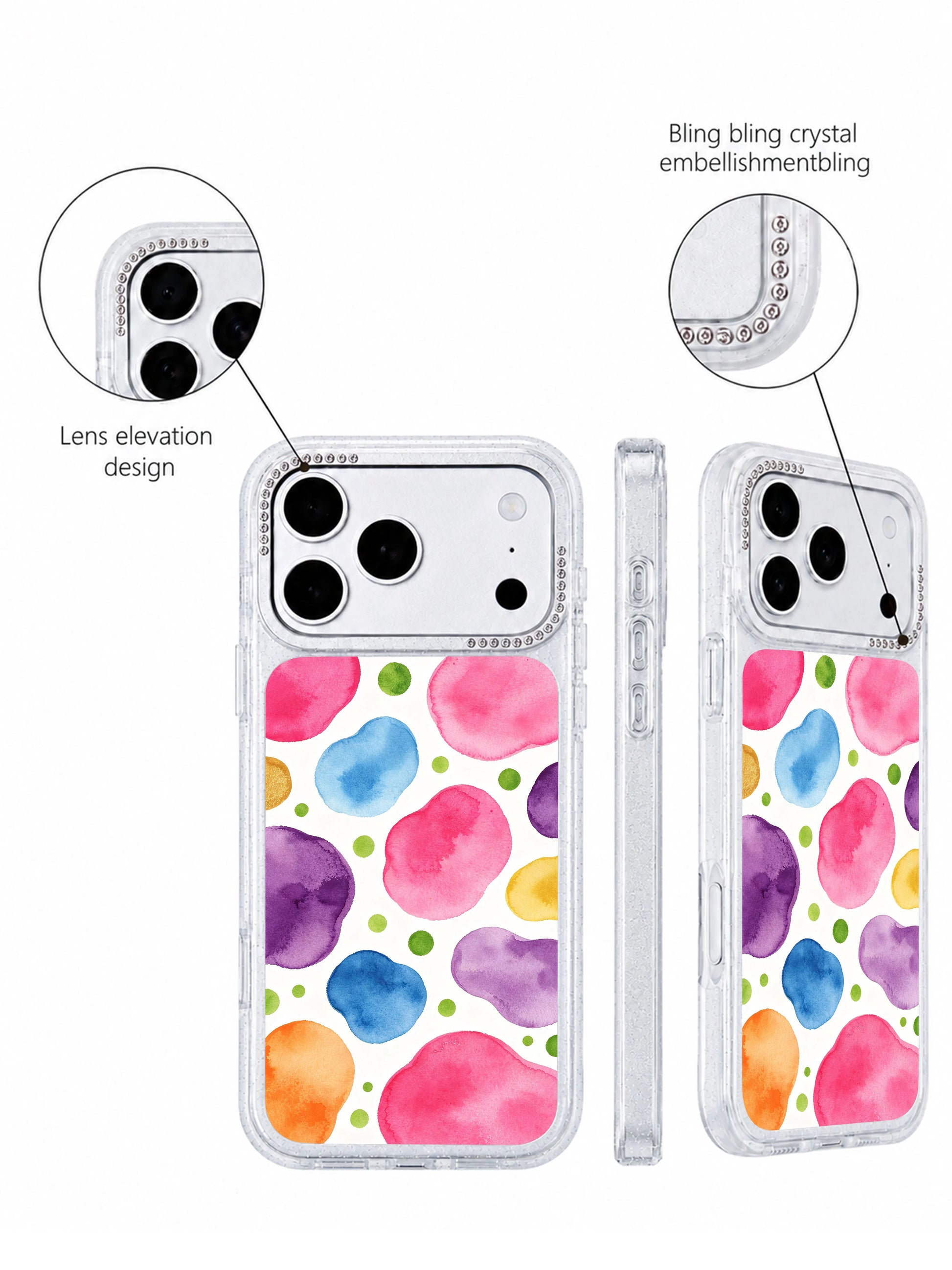 Colorful pop garden PhoneCasing iPhone 17 Pro Max casing with blue-purple and orange-yellow abstract shape blocks