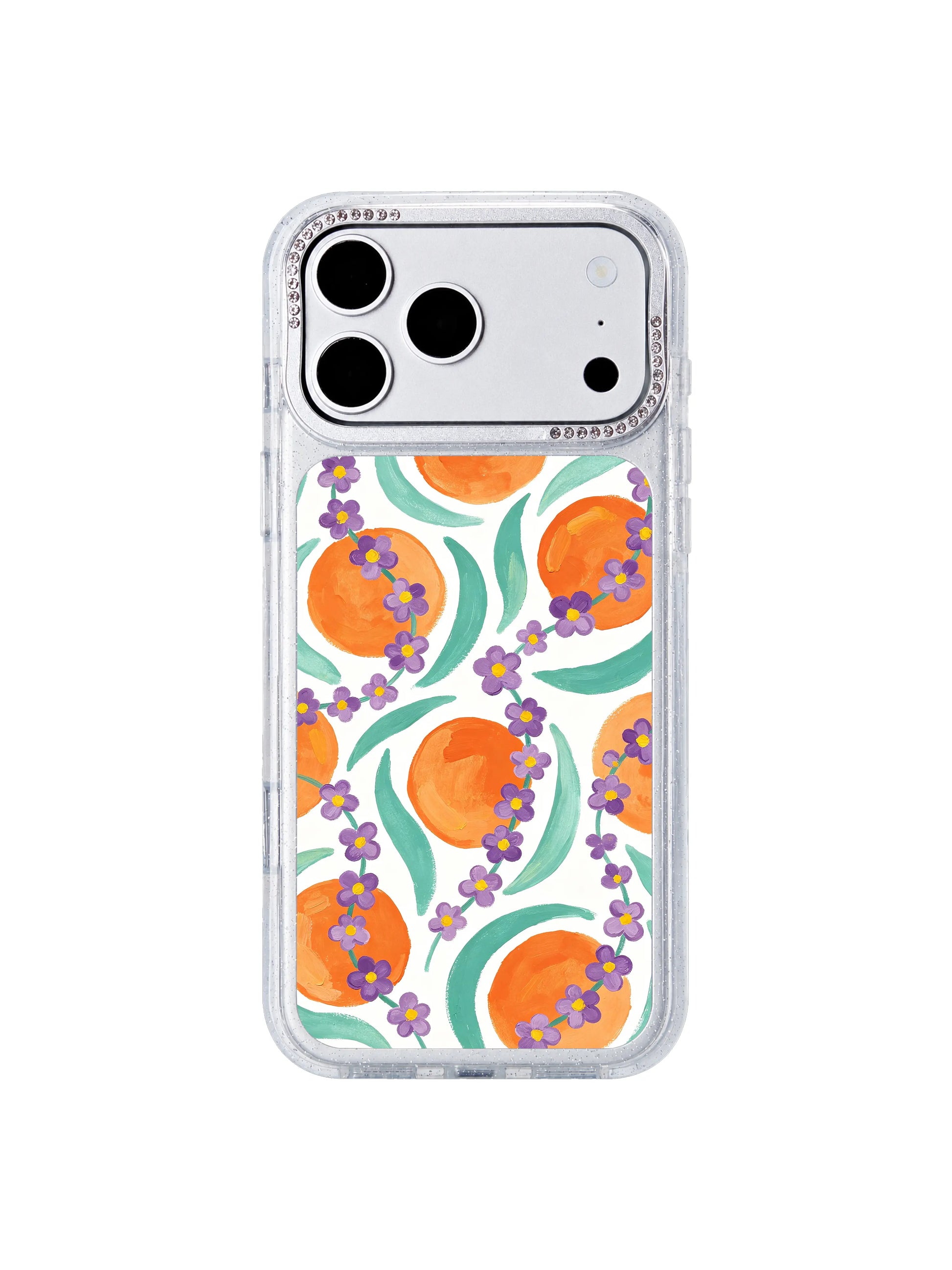 Joy totem pulse PhoneCasing iPhone 17 Pro Max casing, quiet joy feeling naive decorative floral totem uplifting cottagecore design
