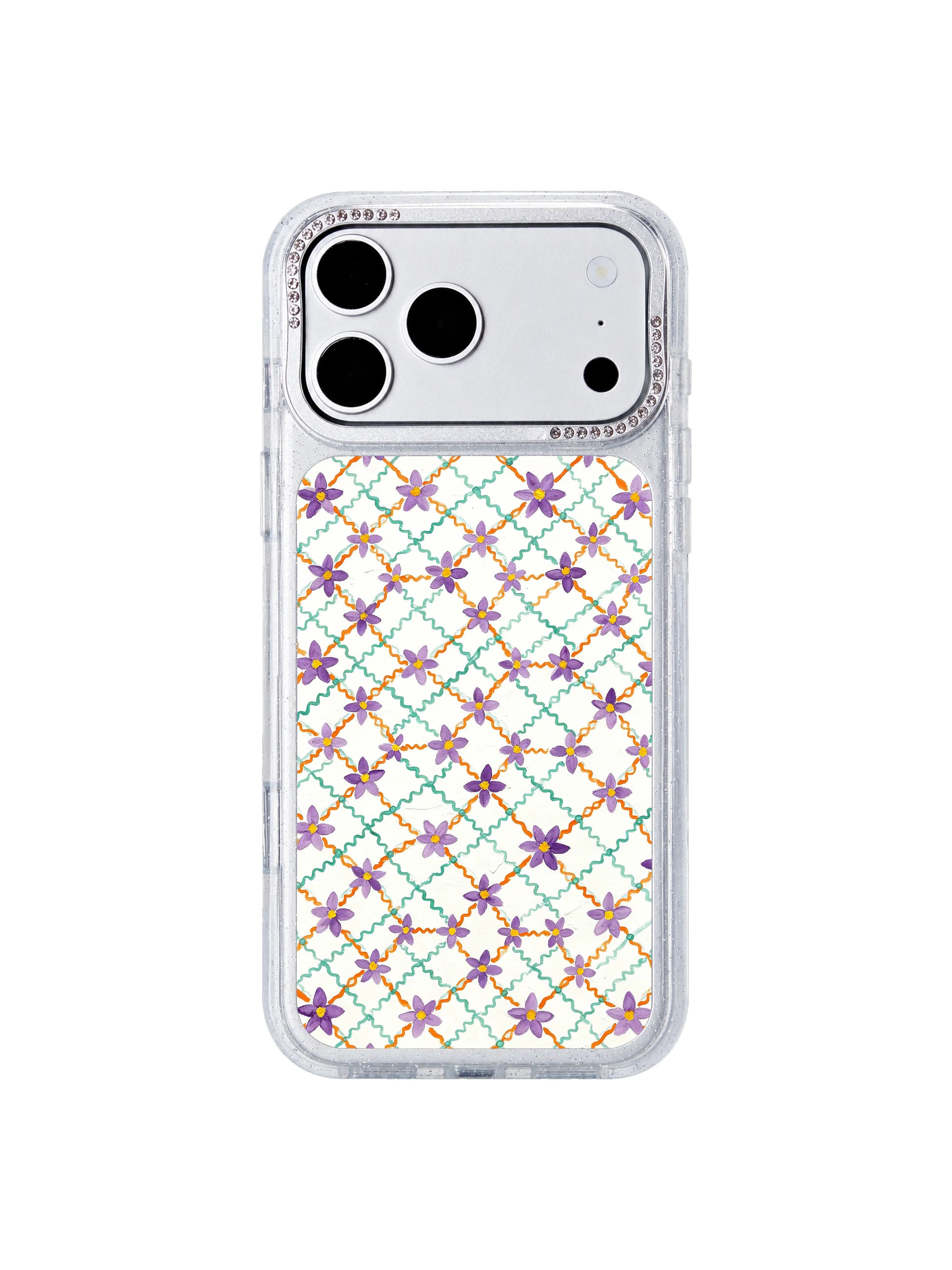 Lavender wind drift PhoneCasing iPhone 17 Pro Max casing soft lavender purple floral wind chime drifting across white canvas