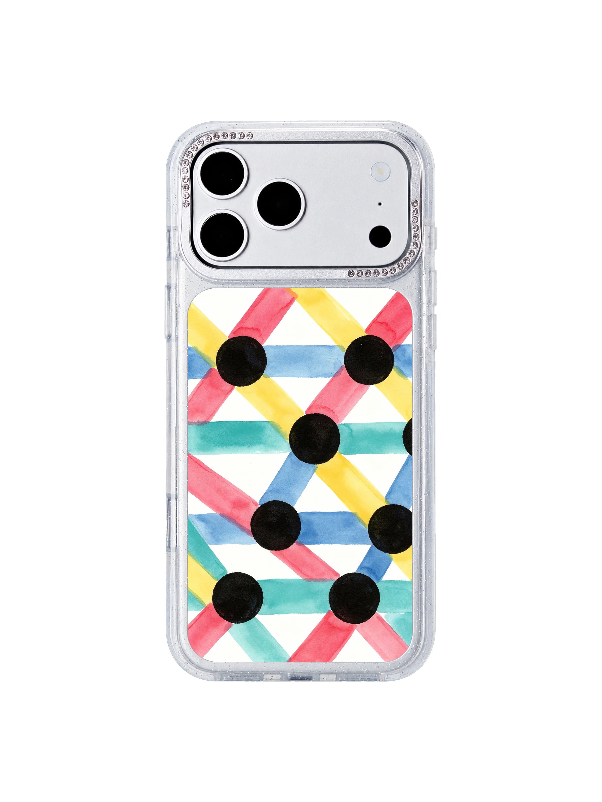 Layered soda bloom PhoneCasing iPhone 17 Pro Max case, layered transparent color bands like summer drink layers refreshing aesthetic