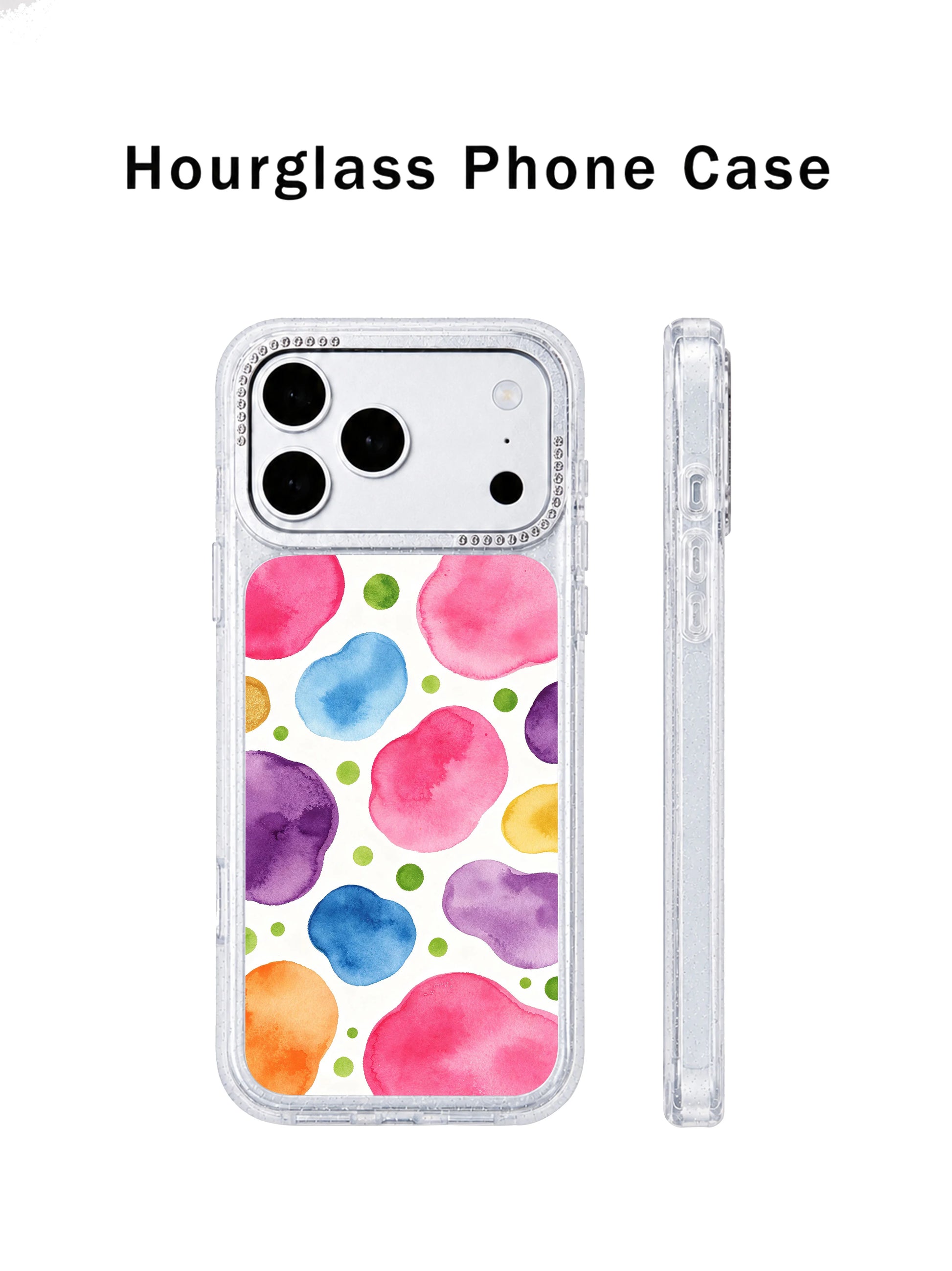 Lila Marrow exclusive art PhoneCasing iPhone 17 Pro Max case with vibrant sugar neon polka dot garden design