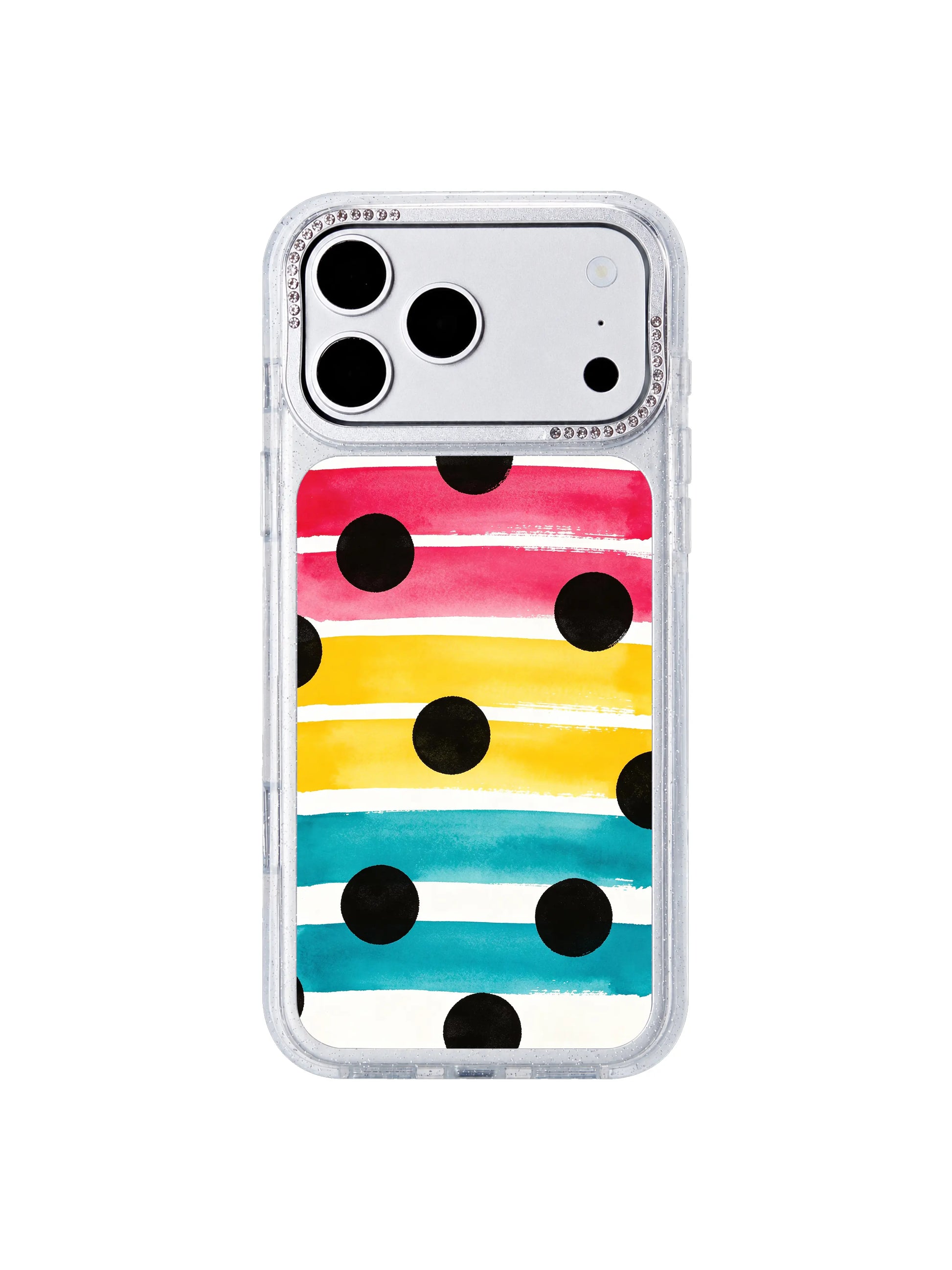 Linear joy haze PhoneCasing iPhone 17 Pro Max case, exclusive artist Lila Marrow tricolor dot march limited edition print