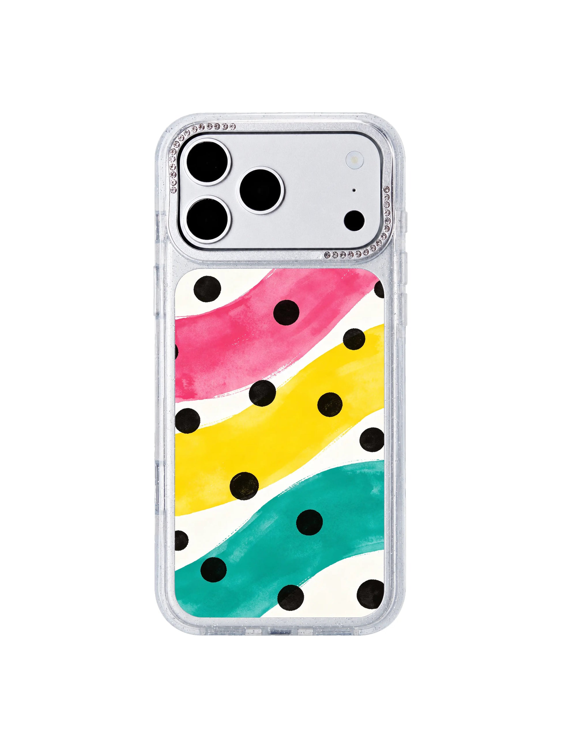 Magenta yellow cyan PhoneCasing iPhone 17 Pro Max case, three most pleasing colors and one steady rhythm bold direct design