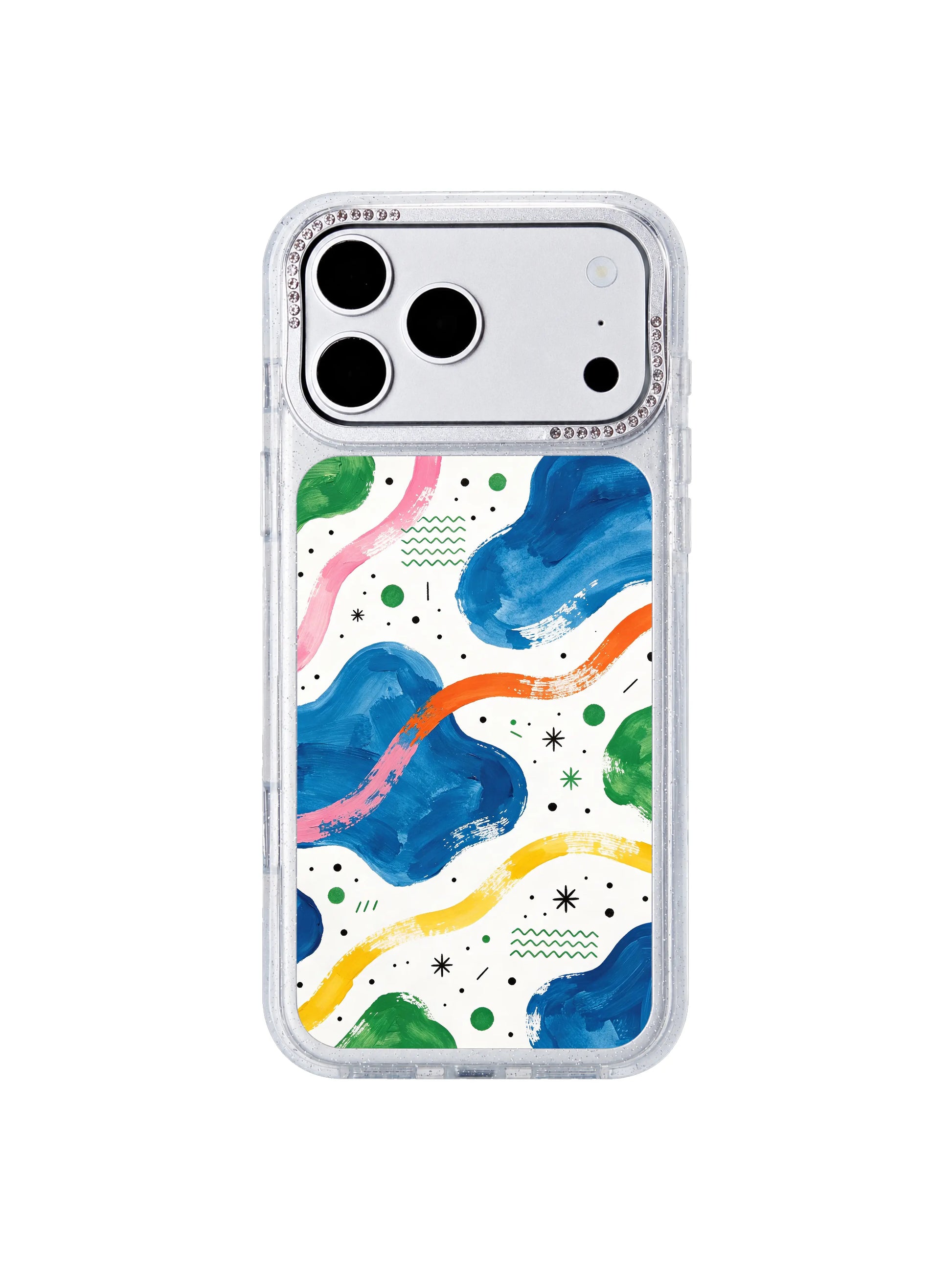 Mixed bloom void PhoneCasing iPhone 17 Pro Max blank white canvas unifying all flower and terrain motifs