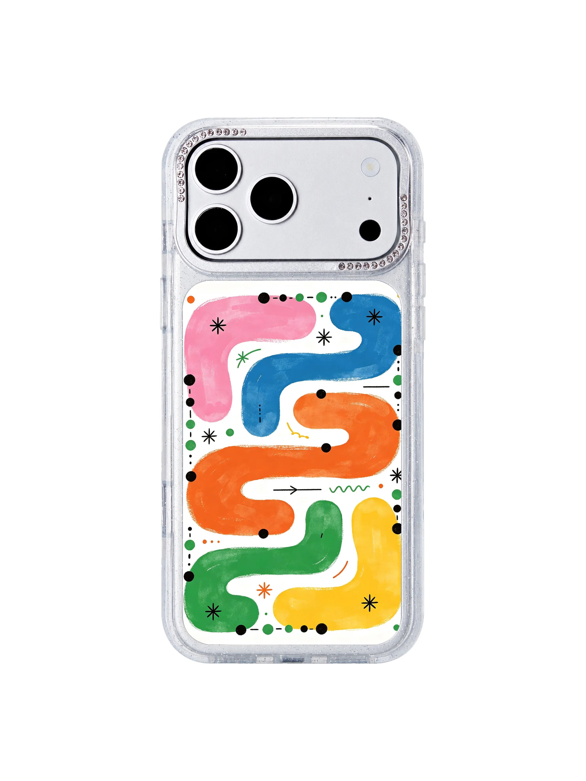 Multi emotion drift PhoneCasing iPhone 17 Pro Max casing balances joy, courage, love, dreams and freedom together