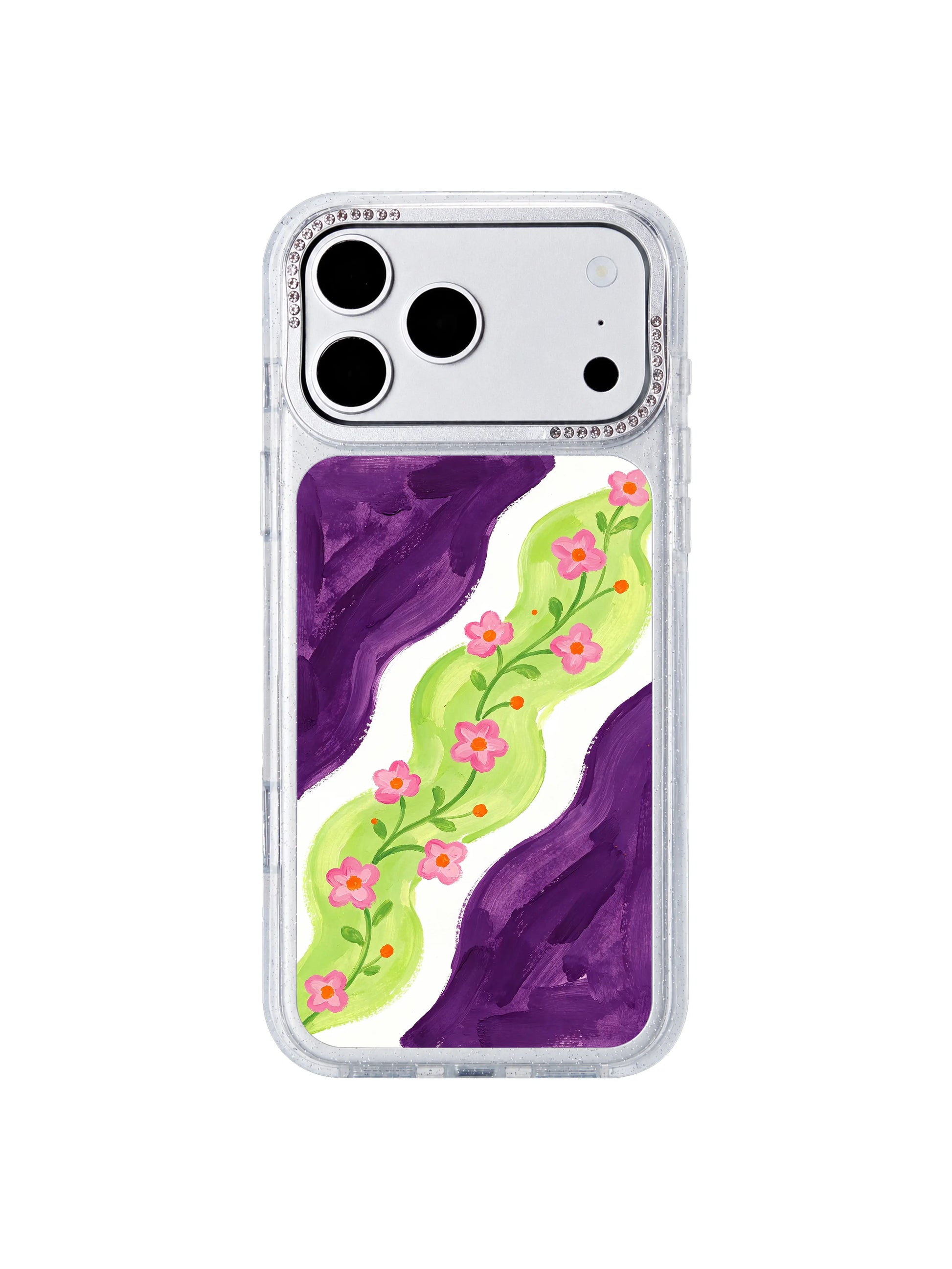 Night dream vine PhoneCasing iPhone 17 Pro Max casing dreamy midnight berry vine artwork fully crafted in California