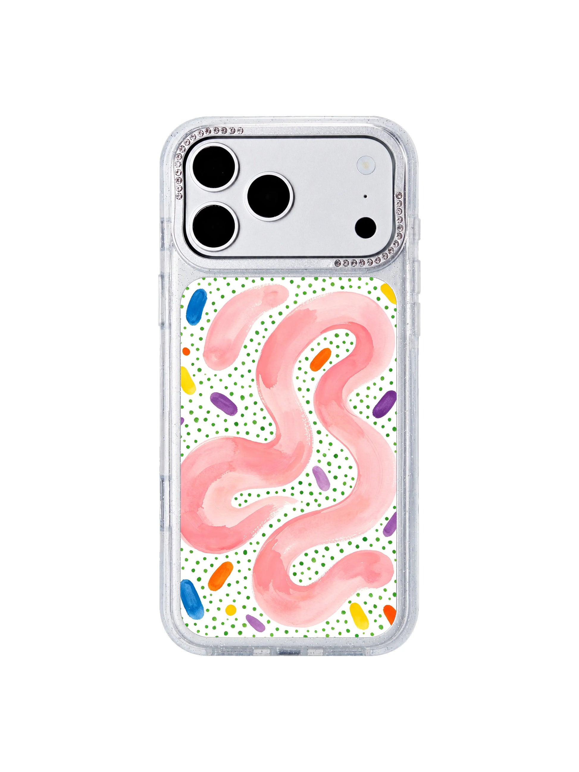 Open sketchbook PhoneCasing iPhone 17 Pro Max case layout mimicking flat open creative experiment notebook
