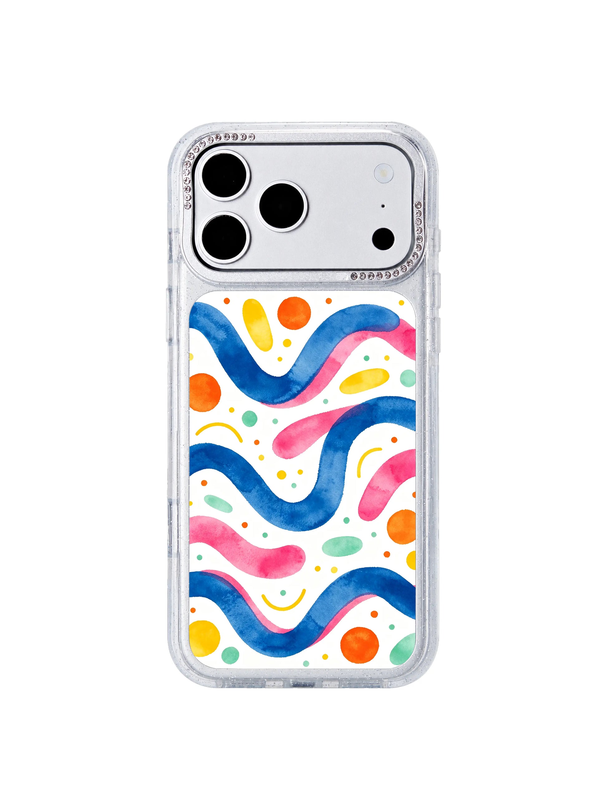 Organized soft haze PhoneCasing iPhone 17 Pro Max casing neatly arranged floating pastel color blocks