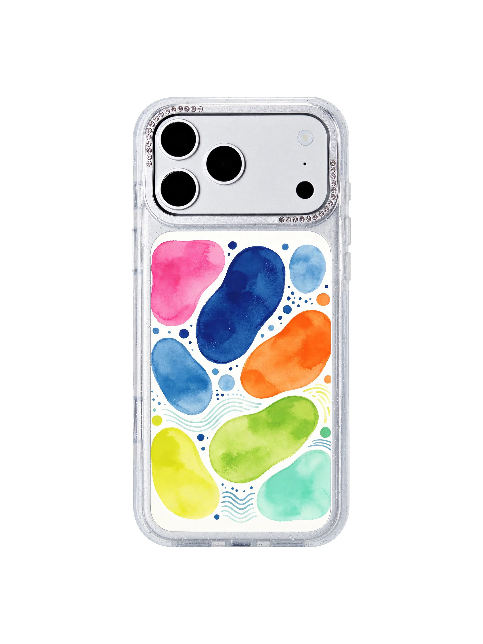 Playful continent haze PhoneCasing iPhone 17 Pro Max case, map-like layout with cheerful emotional flow and light creative energy