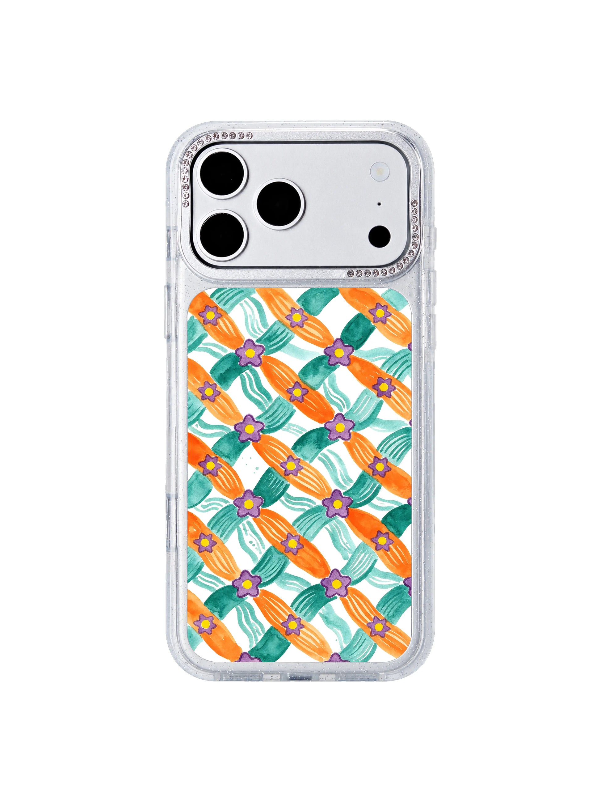 Sea breeze floral PhoneCasing iPhone 17 Pro Max casing, soft rounded geometry breezy coastal mood decorative all-over arrangement