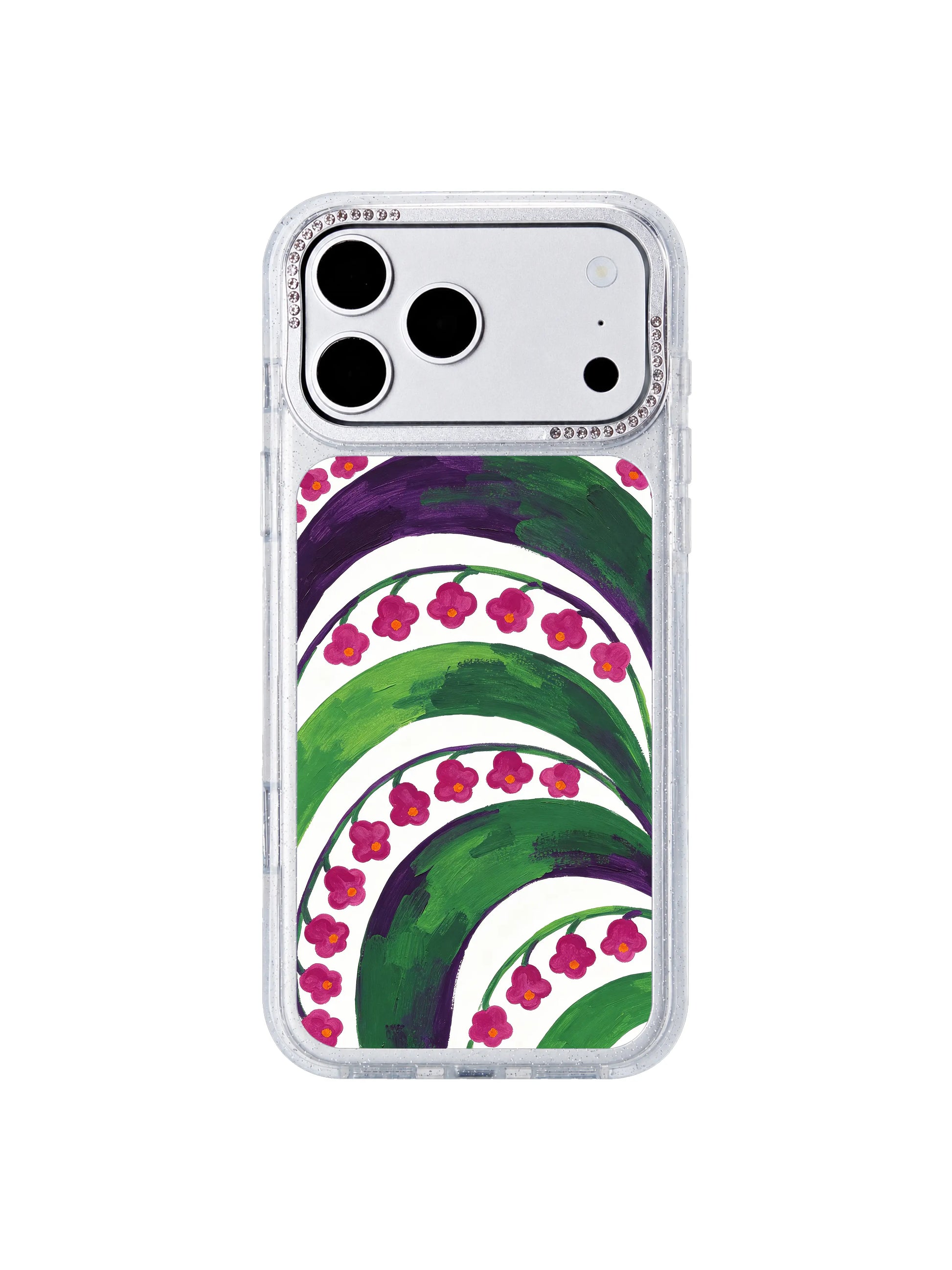 Secret code floral PhoneCasing iPhone 17 Pro Max casing flower symbols acting as invisible written secret night codes